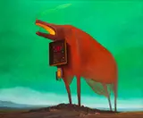 Bez tytułu, 1974 by Zdzisław Beksiński, 1974, olej, płyta, sold Oct 2023