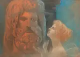 Michał Ichnowski, Sylfida przed Jowiszem, pastel, papier
