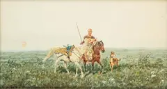 J. Kosiński, Postać Ukraińca, akwarela, papier, 15