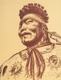 Boleslaw Cybis, Pride Runs Deep - Apache, 1970 r., 1970, z teki Folio One of American Indiandruk artystyczny, papier