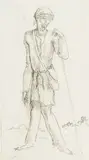 Eugeniusz Zak, Włóczęga z La porte Lourde, Paris 1929 r., miękki werniks, papier, 24