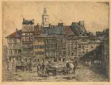 Władysław Zakrzewski, Warszawa Stare Miasto, akwaforta, papier