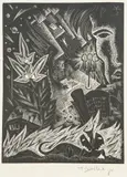 Tadeusz (syn) Cieślewski, Homo sapiens, drzeworyt, papier, 34
