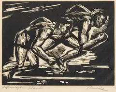 Jan Stańda, Start, drzeworyt, papier
