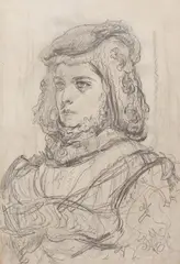 Jan Matejko, Królowa Bona, 1871, 1871, ołówek, papier