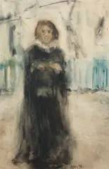 Witold Wojtkiewicz, Hamlet, 1906, 1906, akwarela, papier