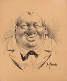 Arkadiusz Mucharski, Uśmiechnięty, tusz, papier