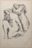Alexander Archipenko, Nagie kobiety, litografia, papier, 44