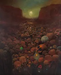 Zdzisław Beksiński, Bez tytułu, 1974, 1974, olej, płyta pilśniowa