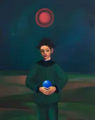 Katarzyna Karpowicz, Mały magik, 2021, 2021, olej, płótno