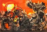 Bez tytułu by Alfred Lenica, gwasz, papier, sold Jun 2023