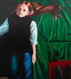 Bartłomiej Jarmoliński, Haired girl, 2007, 2007, akryl, płyta