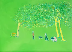 Andrzej Fogtt, Park, 1997 r., 1997, olej, płótno