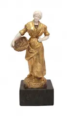 Henryk Kossowski, Figura kobiety, brąz złocony, kość słoniowa