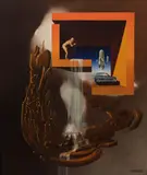 Gérard Deuquet, Kompozycja surrealistyczna, olej, płótno