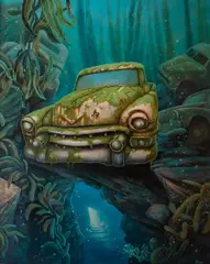 Głęboko ukryta tajemnica, 2019 by Łukasz Prządka, 2019, olej, płótno, sold May 2023