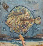 Andrzej Lipniewski, Riba Vitalna 80', 2014, 2014, akryl, deska