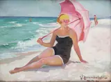 Wawrzyniec Chorembalski, Na plaży na helu, 1924 r.