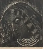 Irena Nowakowska-Acedańska, Matka Jezusowa, drzeworyt, papier
