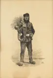 Józef Rapacki, Kominiarz, z teki Z dawnej i niedawnej Warszawy, litografia, papier, 46