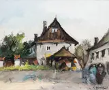 Stanisław Jan Łazorek, Mały Rynek w Kazimierzu, 1999 r., 1999, olej, płótno