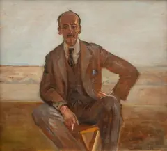 Jacek Malczewski, Portret mężczyzny, 1922 r., 1922, olej, sklejka, 56