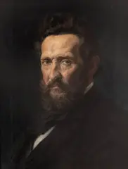 Jan Styka, Portret mężczyzny, olej, płótno, 60