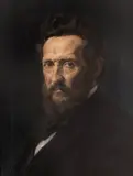 Jan Styka, Portret mężczyzny, olej, płótno, 60