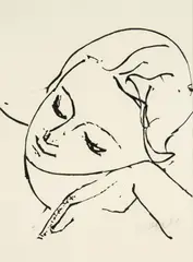 Roman Opałka, Portret Halszki, 1956, 1956, tusz, papier, 41
