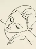 Roman Opałka, Portret Halszki, 1956, 1956, tusz, papier, 41
