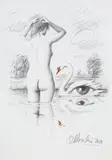 Rafał Olbiński, Ce N'est Pas un Cygne, 2023, 2023, ołówek, kredka, papier