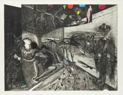 Konrad Srzednicki, Pocałuj mnie przez dziurę, 1970, 1970, akwaforta, papier
