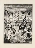 Paweł Lasik, Procesja, 1980, 1980, linoryt, papier