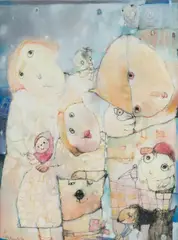 Anna Ksykiewicz, Dzieci, 1999, 1999, pastel, papier
