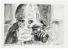 Robert Gliński, Kadr z filmu "Figurant", 2021, 2021, akwarela, papier