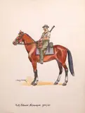 Ignacy Matuszczak, Ułan karpacki, akwarela, tusz