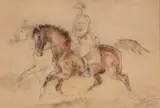 Karol Kossak, Ułan na koniu, 1921 r.