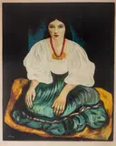 Moïse Kisling, Cyganka, litografia barwna, papier, 58