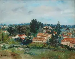 Isaac Antcher, Pejzaż, olej, płótno
