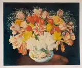 Moïse Kisling, Kwiaty, litografia barwna, papier