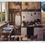Jacek Yerka, Pomiędzy niebem a piekłem, giclée, papier
