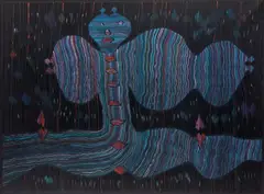 Jan Dobkowski, Kobieta pączkująca, 1984, 1984, akryl, płótno
