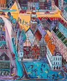 Wrocław, 2017 by Edward Dwurnik, 2017, olej, płótno, sold Mar 2023
