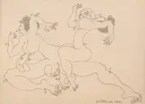 Jan Dobkowski, Rysunek erotyczny, 1993, 1993, tusz, papier