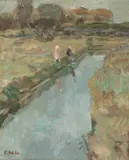 Krystyna Łada-Studnicka, Pejzaz z Kaszub, olej, płótno