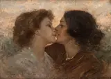 Cesare Tropea, Całujące się, ok. 1900 r., 1900, olej, deska