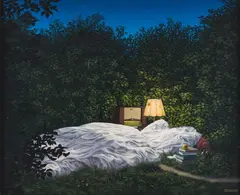 Jacek Yerka, Sen nocy letniej, 1986, 1986, akryl, płótno, 50