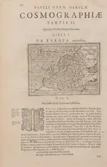 Petrus Bertius, Europa, Mapa Europy, pochodząca z dzieła Paulusa Meruli “Cosmographiae generalis…”, wyd. Cornelis Claesz, Amsterdam, 1605 miedzioryt, wym. mapy 9