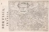 Jodocus Hondius I, Borussia, or Prussia, Mapa Prus według Gerarda Mercatora, pochodząca z “Historia mundi: or Mercator's atlas…”, wyd. Michaell Sparke, Londyn, 1637 miedzioryt