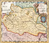 Jacobus Harrewijn, Estats de la Couronne de Pologne, Mapa ziem Rzeczpospolitej, wyd. Jacques Peeters, Antwerpia, 1692miedzioryt kolorowany